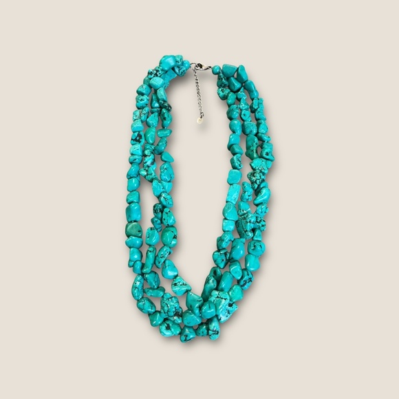 Lucas Lameth 925 Sterling Multi Strand Howlite Necklace - Picture 4 of 5